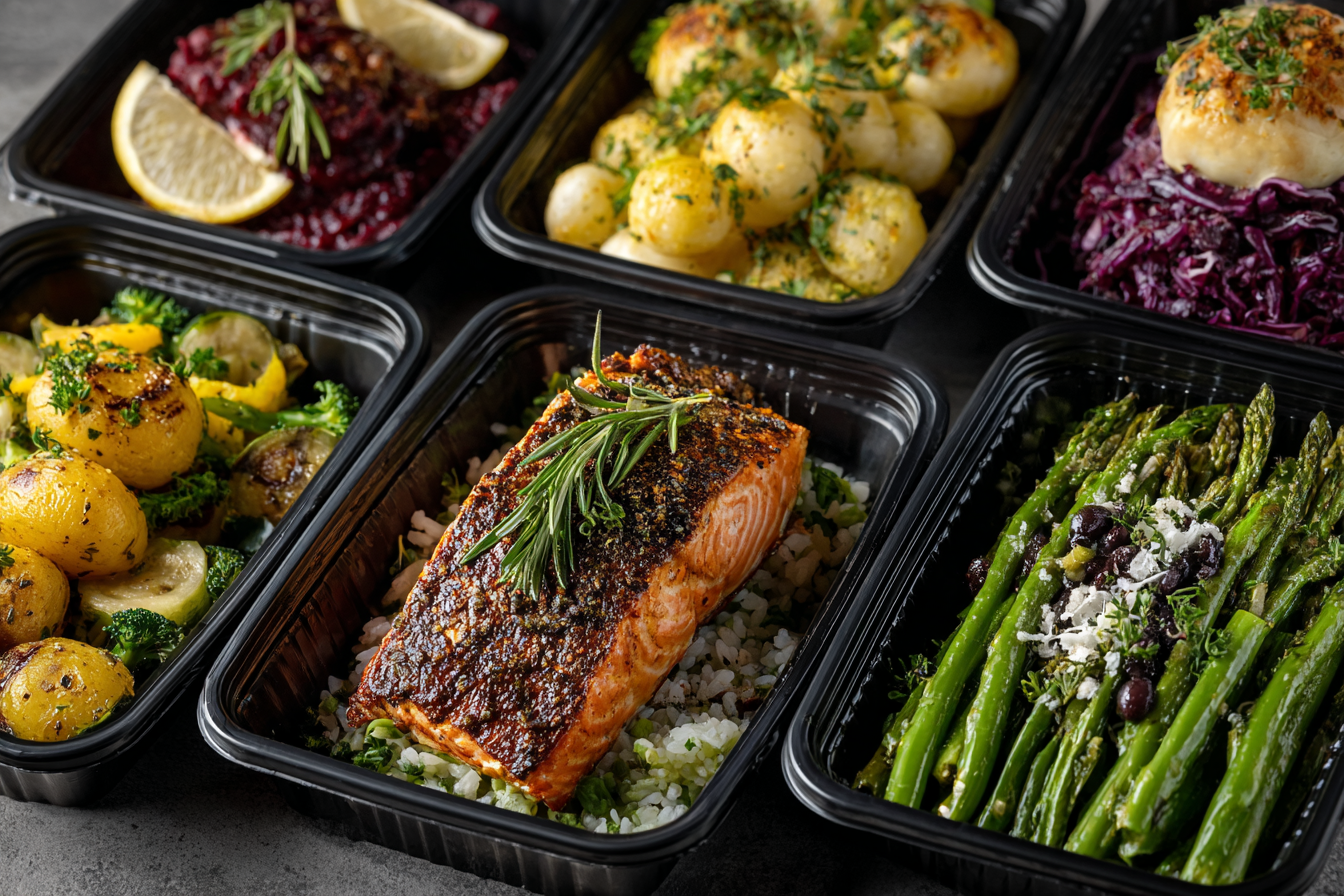 Nutritionist consulting with senior client